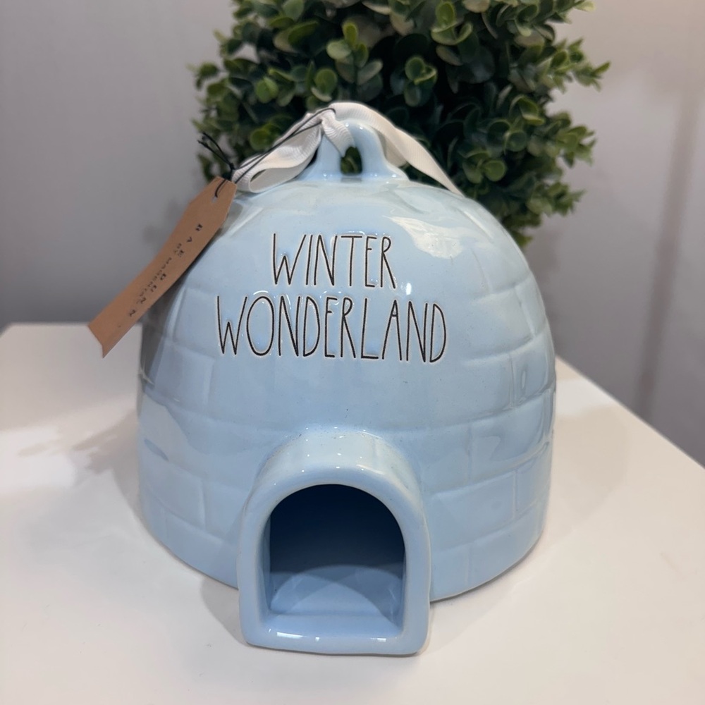 New Rae Dunn Winter Wonderland Igloo Blue Decor
